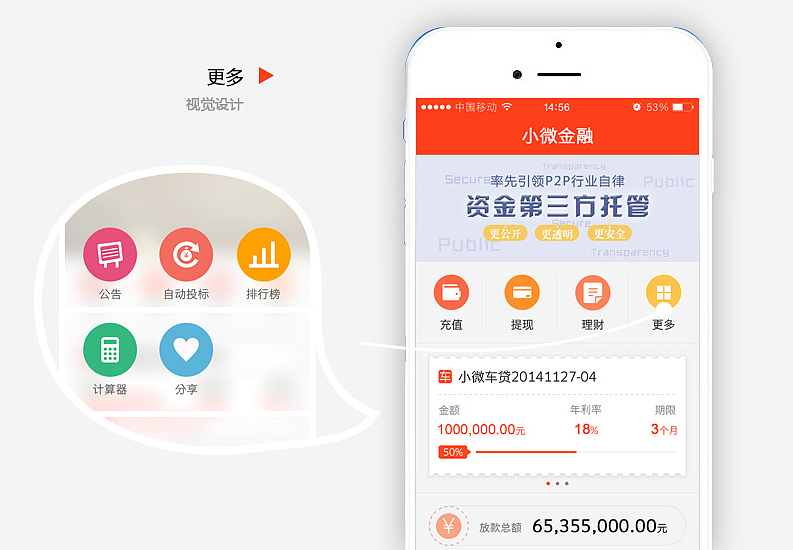 发力开发小微金融APP，助小扶微筑梦创财